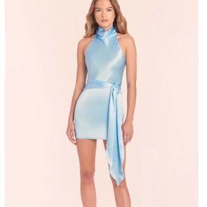Amanda Uprichard Sandrine Silk Halter dress
